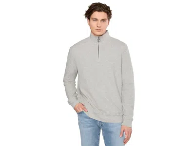 Barbour Pique Interlock Half Zip Sweatshirt In Gray