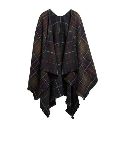 BARBOUR PLAID CAPE SHAWL