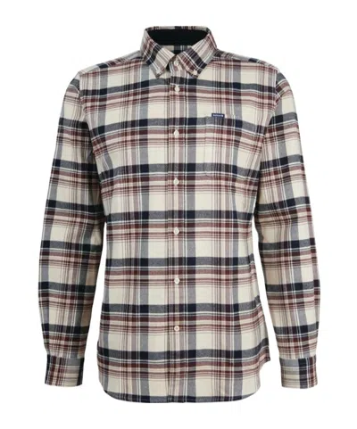 Barbour Plaid-check Pattern Cotton Shirt In Gray