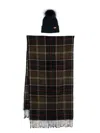 Barbour Plaid-checked Scarf Set In Green