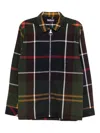 Barbour Plaid Cotton Shirt Jacket In Green