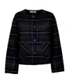 Barbour Marlow Wool Blend Overshirt Jacket In Black
