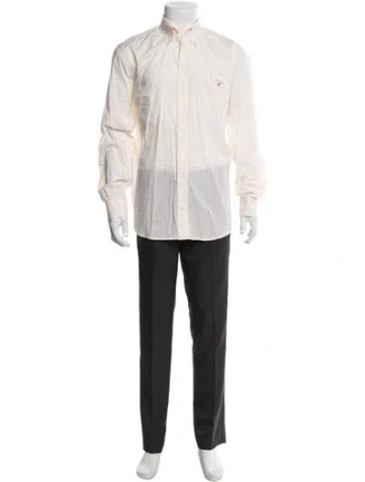 Pre-owned Barbour Plaid Print Long Sleeve Shirt In Neutral