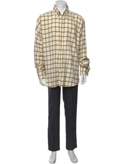 Pre-owned Barbour Plaid Print Long Sleeve Shirt In Neutrals