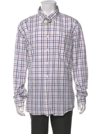 Pre-owned Barbour Plaid Print Long Sleeve Shirt In Red