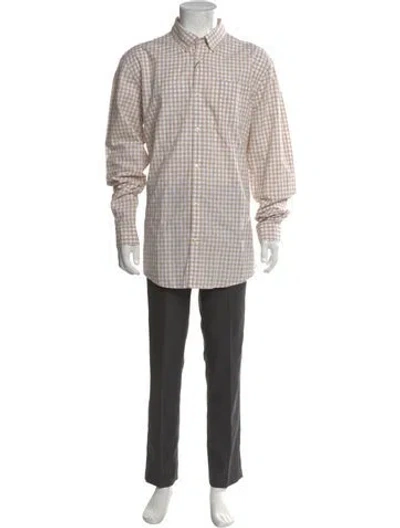 Pre-owned Barbour Plaid Print Long Sleeve Shirt W/ Tags In Neutral