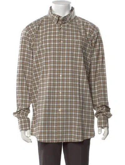 Pre-owned Barbour Plaid Print Long Sleeve Shirt W/ Tags In Neutral