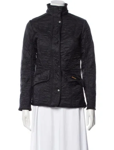 Pre-owned Barbour Plaid Print Utility Jacket In Black