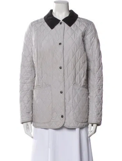 Pre-owned Barbour Plaid Print Utility Jacket In Blue