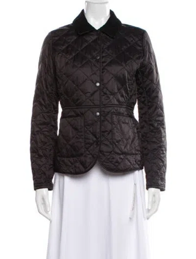 Pre-owned Barbour Plaid Print Utility Jacket In Brown
