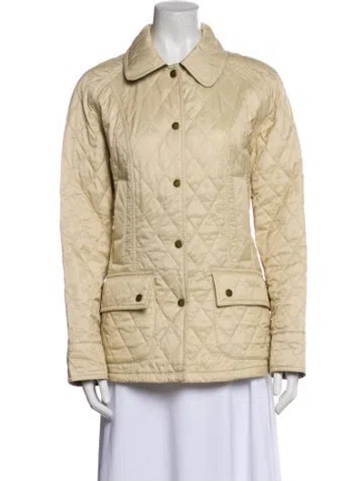 Pre-owned Barbour Plaid Print Utility Jacket In Neutral