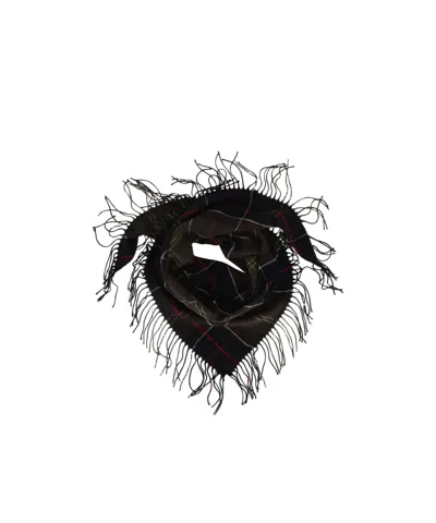 Barbour Plaid Scarf In Black