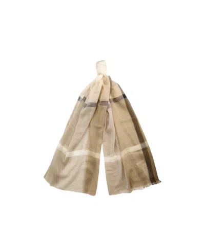 Barbour Plaid Scarf In Brown