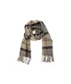 Barbour Scarf With Tartan Pattern In Nude