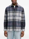 Barbour Checked Long-sleeved Overshirt In Blue