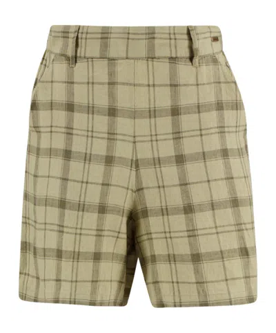 Barbour Plaid Shorts In Brown
