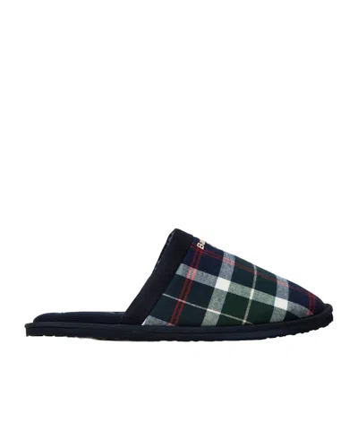 Barbour Plaid-patterned Hooded Home Slippers In Multi