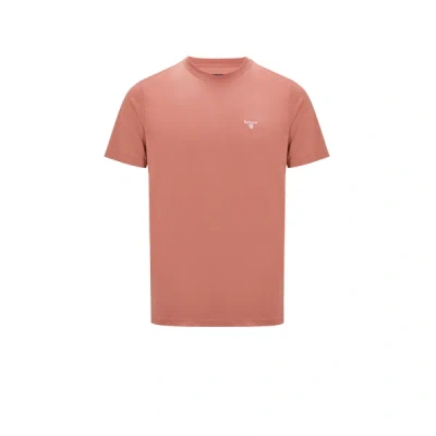 Barbour Plain Cotton T-shirt In Pink