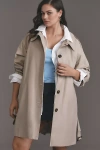 Barbour Plus Maia Showerproof Trench Coat Jacket In White