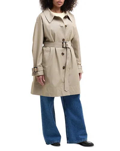 Barbour Plus Maia Trench Coat In Gray