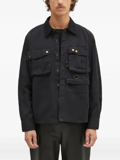 Barbour Pocket Corduroy Jacket In Black