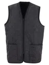 Barbour Navy Blue Padded Waistcoat With Diamond Quilting In Blue