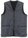 Barbour Navy Blue Padded Waistcoat With Diamond Quilting