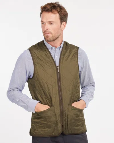 Barbour Polarquilt Mens Waistcoat/zip-in Liner In Green