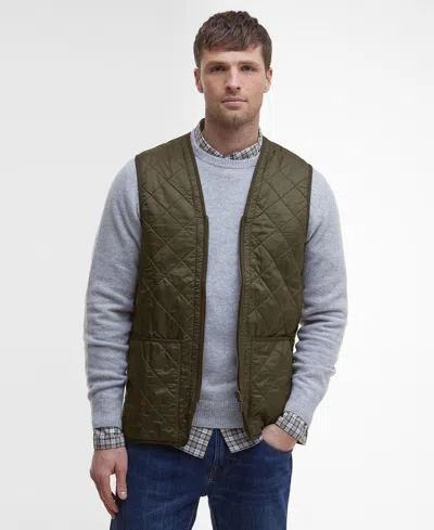 Barbour Polarquilt Mini Zip Liner Waistcoat In Green