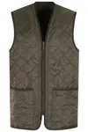 Barbour Quilted Zip-in Liner Gilet In Green