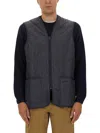 Barbour Quilted Sleeveless Vest Front Pockets In Blue