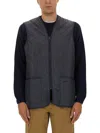 Barbour Quilted Sleeveless Vest Front Pockets In Blue