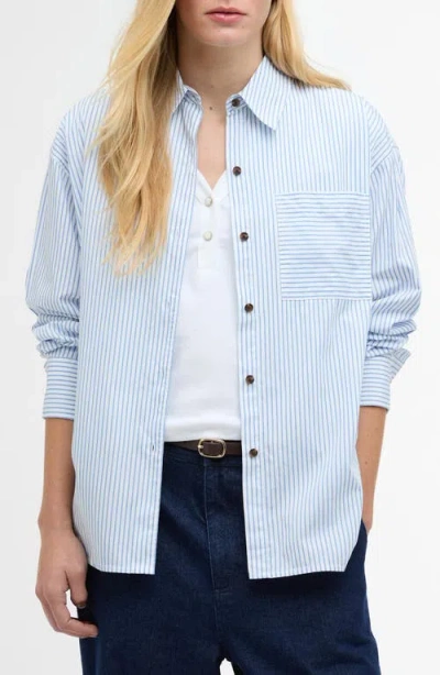 Barbour Polly Stripe Button-up Shirt In Blue