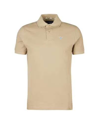 BARBOUR PIQUET POLO WITH TARTAN DETAILS