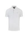 Barbour Piquet Polo With Tartan Details In White