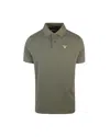 Barbour Green Piquet Polo In Multi