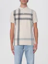 Barbour Blaine Check Pattern Polo Collar T-shirt In Beige