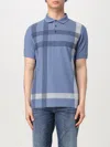 Barbour Blaine Check Pattern Polo Collar T-shirt In Blue