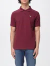 Barbour Tartan Pique Polo Shirt In Red