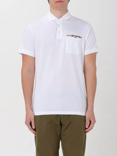 Barbour Polo Shirt  Men In White