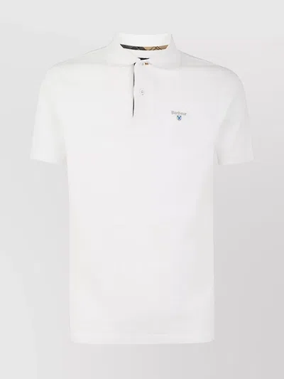Barbour Polo Shirt Featuring Side Slits In Blue