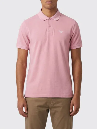 Barbour Polo Shirt Men  In Pink