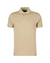 Barbour Short-sleeved Polo Shirt In Toni Neutri