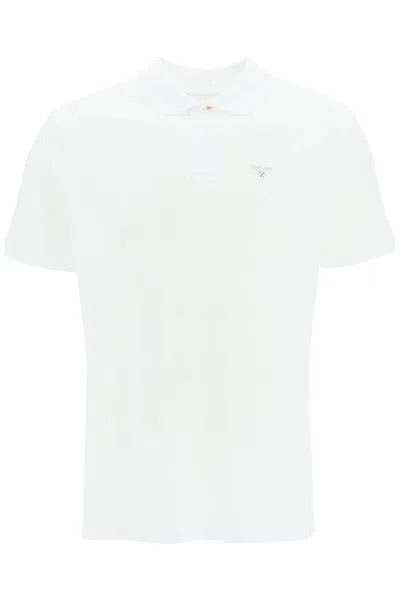 Barbour Polo Shirt With Embroidery In White