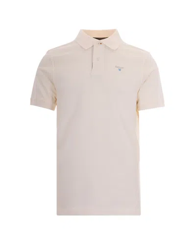 Barbour Polo Tartan Piquet Whisper White Classic In Neutral