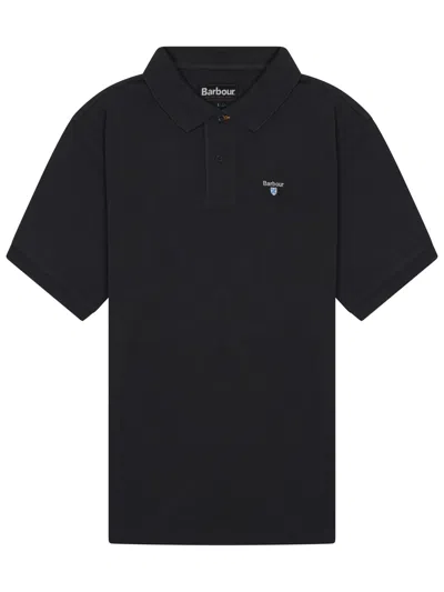 Barbour Polo With Logo In Black