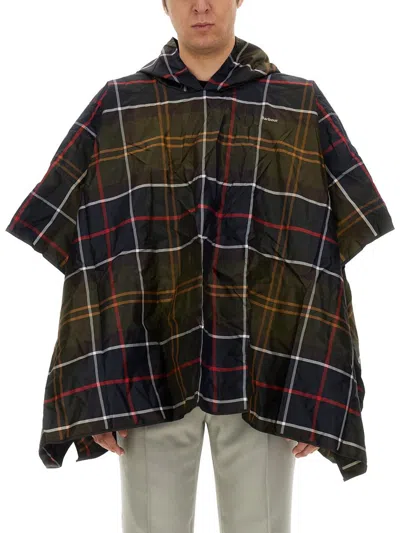 BARBOUR BARBOUR PONCHO WITH TARTAN PATTERN