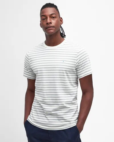 Barbour Ponte Stripe Mens Tailored T-shirt In Sand