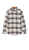Barbour Stonewell Tailored Fit Plaid Cotton Button-down Shirt In Ecru