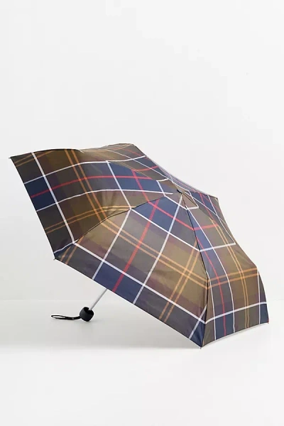 Barbour Portree Tartan Umbrella In Brown